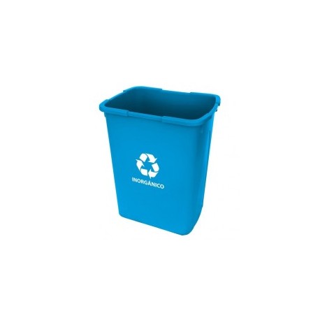Cesto azul 65 lt. sin tapa estampado inorgánica